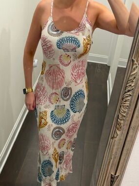 Conditions Apply Elva Slip Midi Dress in Shell Print